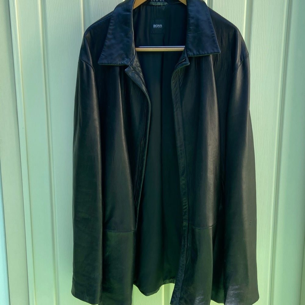 Boss leather jacket